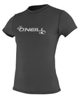 ONeill Womens Basic Skins Upf 50+ Short Sleeve Sun Shirt, Black, Large