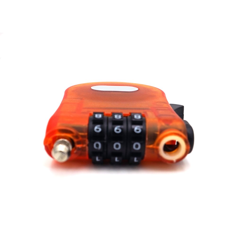 Crysto 3-Foot Retractable Cable Password Lock (Orange)
