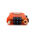 Crysto 3-Foot Retractable Cable Password Lock (Orange)