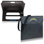 Nfl Los Angeles Chargers X-Grill Portable Grill - Camping Grill - Small Charcoal Grill For Tailgating