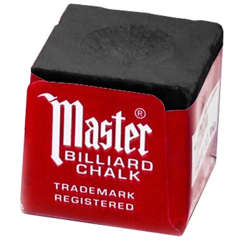 Master Billiard Pool Chalk, Pack Of 12 Cubes, Rust, With Protective Box - Professional Billiards Chalk For Smooth, Even Coating