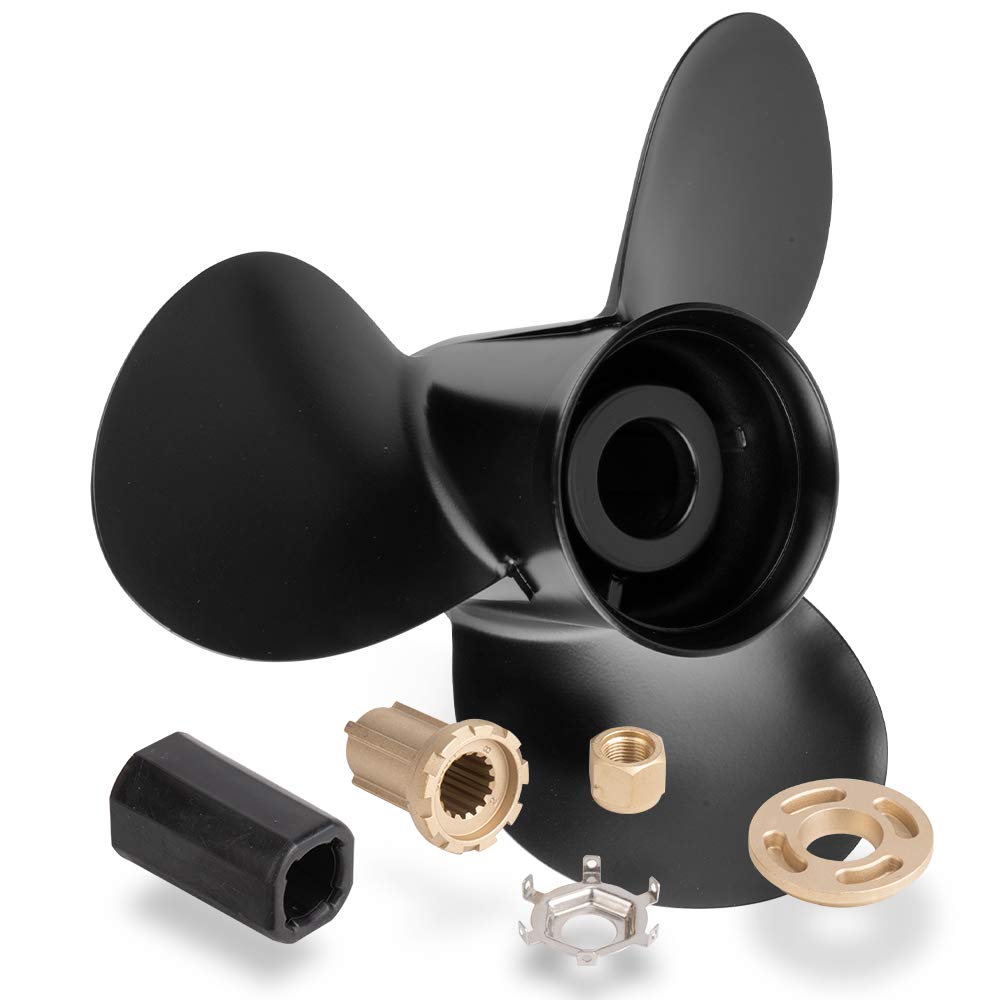 Oem 13 1/4 X17 Upgrade Boat Propeller 48-77344A45 Fit Mercury Outboard Motos 60 75 80 90 100 115 125 Hp,15 Spline Tooth,Hub Kits