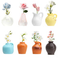 Store2508 8 Pcs Mini Ceramic Vase Fridge Magnets 3D Cute Plant Vases For Refrigerator Kitchen Office Home Decoration & Unique Gi