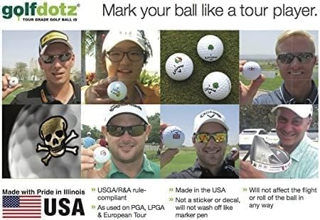 Golfdotz  Hemp Leaf Design  Golf Ball Markers  Golf Accessories  Golf Ball Customizers  32 Count