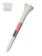 3-1/4'' Pride Performance Golf Tees, Usa Flag, 100 Count
