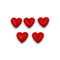 HOBIGO Red Heart Fridge Magnets Set of 5 | Cute Heart Shaped Refrigerator Magnets | Decorative Magnets for Photos & Notes | 3 x