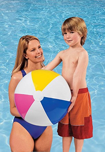 Intex Classic Inflatable Glossy Panel Colorful Beach Ball (Set Of 2)