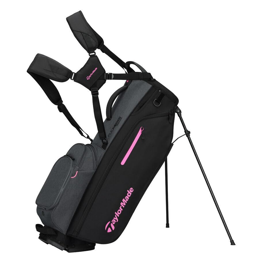 TaylorMade Golf Flextech Crossover Stand Bag Grey/Black/Neon Pink