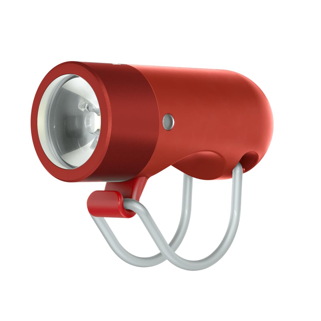 Knog Plug USB Rechargeable Bike Light - 250 Lumen Bike Headlight with Low Battery Indicator, Side Visibility, IP67 Waterproof, 5