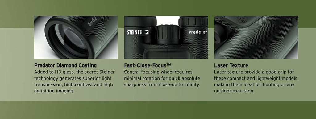 Steiner Predator Series Hunting Binoculars, 8X42 New Model