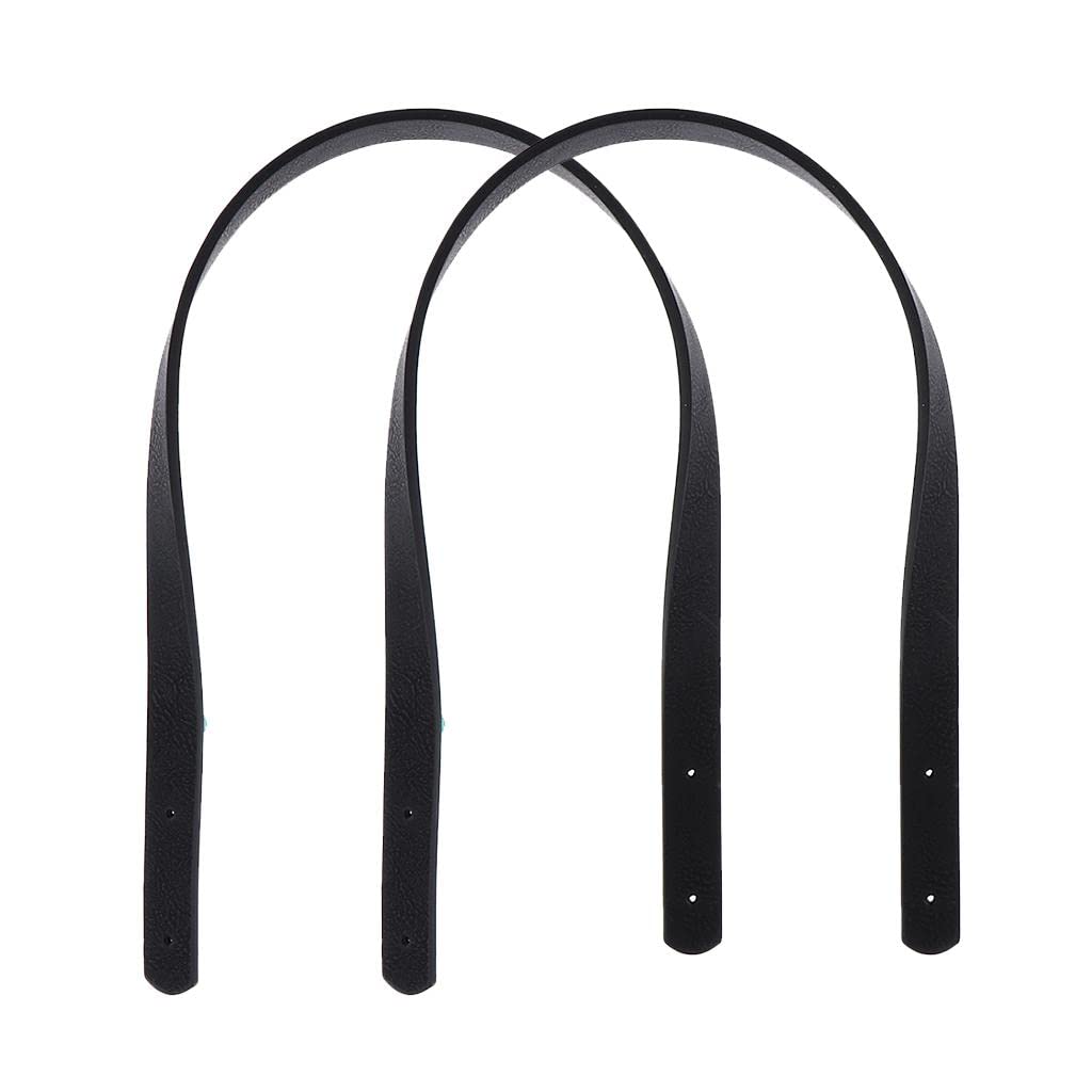 Zoomella 2 Pieces Detachable Replacement Black Handbag Handle Bag Belt Diy Accessory