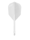 L-style BarFlight 2BA Dart Flight with Integrated Shaft - L3 Shape - 26mm (260) - White - 1 Set (3 Flights)