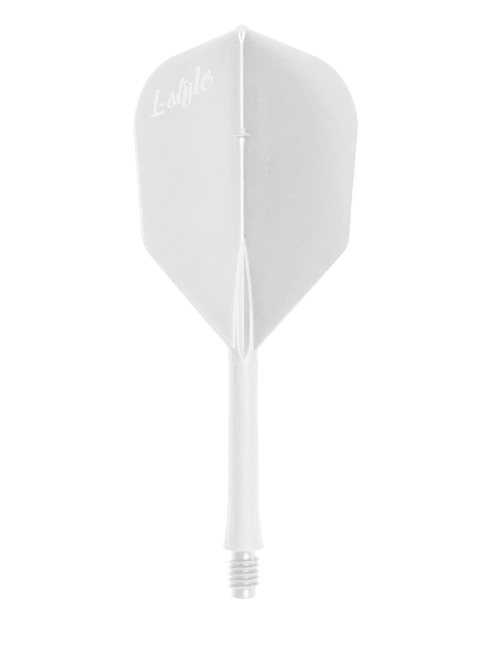 L-style BarFlight 2BA Dart Flight with Integrated Shaft - L3 Shape - 26mm (260) - White - 1 Set (3 Flights)