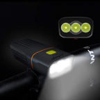 Usb Rechargeable Bike Light Front, Super Bright 3 Led 3000 Lumens, Runtime 10Hrs Waterproof Bicycle Headlight And Taillight, Fre