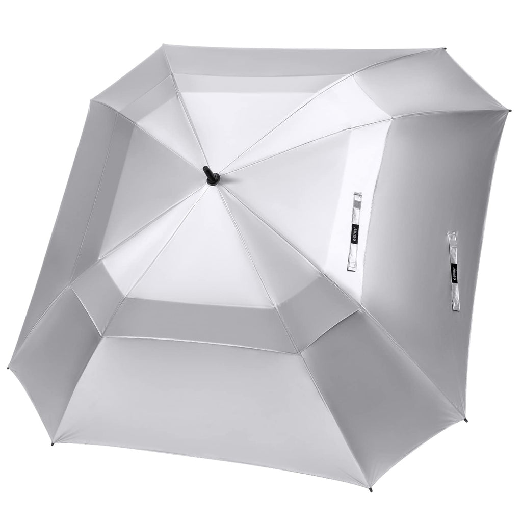G4Free Extra Large Golf Umbrella Sun Protection Double Canopy Vented Square Uv Umbrella Windproof Automatic Open 68 Inch Oversiz