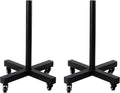 Tyb  Train Your Body Upgraded Movable Olympic Weight Plate Rack With Wheel For 2Inch Bumper Plates Weight Storage, Stores Up T