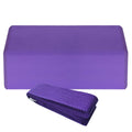 Decdeal 1pcs EVA Yoga Blocks 1pcs Cotton Yoga Strap Stability Blocks Yoga Strap Set for Yoga Pilates Meditation