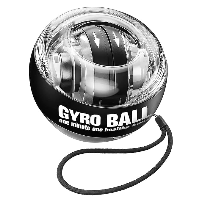 SPTEX Eltehepy Plastic SPTEX Gyro Ball, AutoStart Power Wrist Trainer Exercise & Fitness Ball, Strengthener & Forearm Exerciser