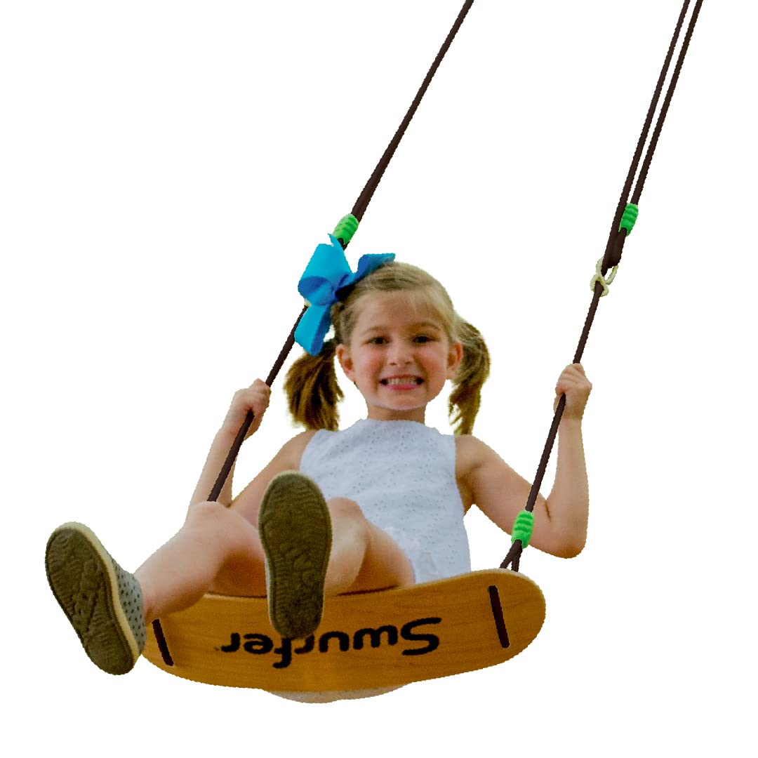 Swurfer Tree Swing, Swing Sets for Backyard, Outdoor Swing - Swingset Outdoor for Kids, Easy Installation, Maple Wood Swing, Hea
