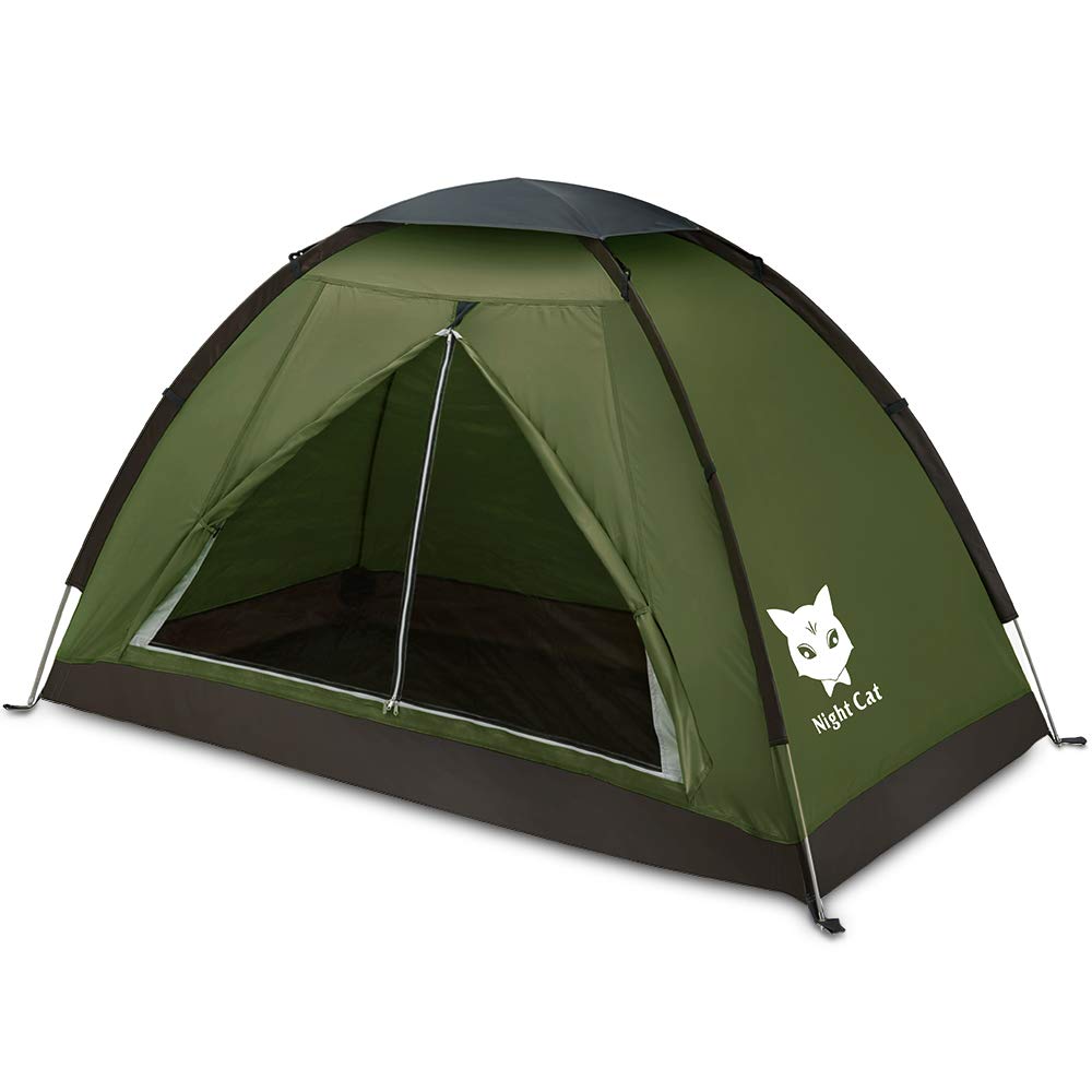 Night Cat Backpacking Tent For One 1 To 2 Persons Lightweight Waterproof Camping Hiking Tent For Adults Kids Scouts Easy Setup S