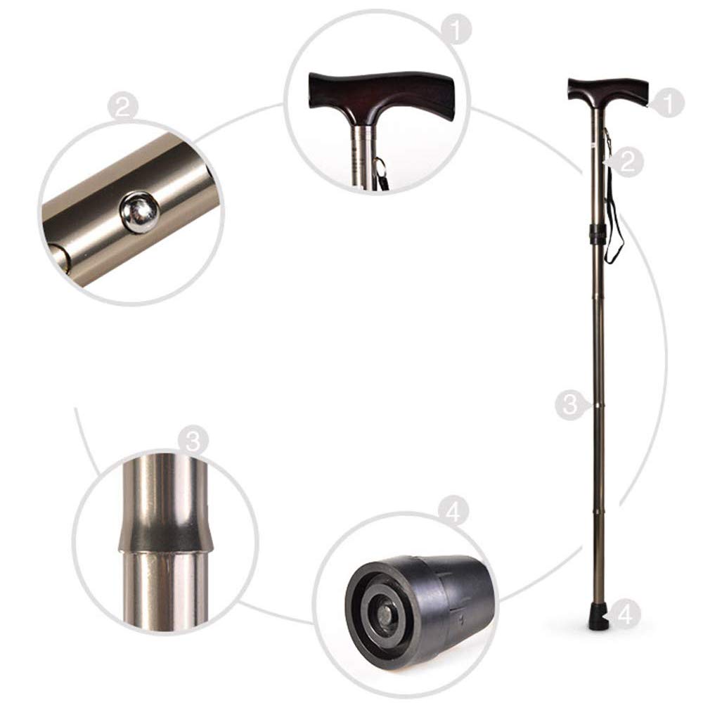 Fullgaden Upgraded Version Hiking/Trekking/Camping Stick&Pole Foldable, Portable, Adjustable Hand Walking Cane, Mountaineering C