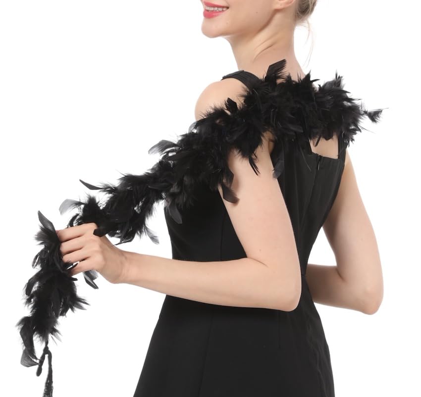 Flydreamfeathers Kids Feather Boa 25 Gram, 4 Feet Long Chandelle Feather Boa, Great For Party, Kids Party, Halloween Costume, Ch