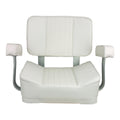 Springfield 1040002 Deluxe Captains Seat with Armrest - Off-White