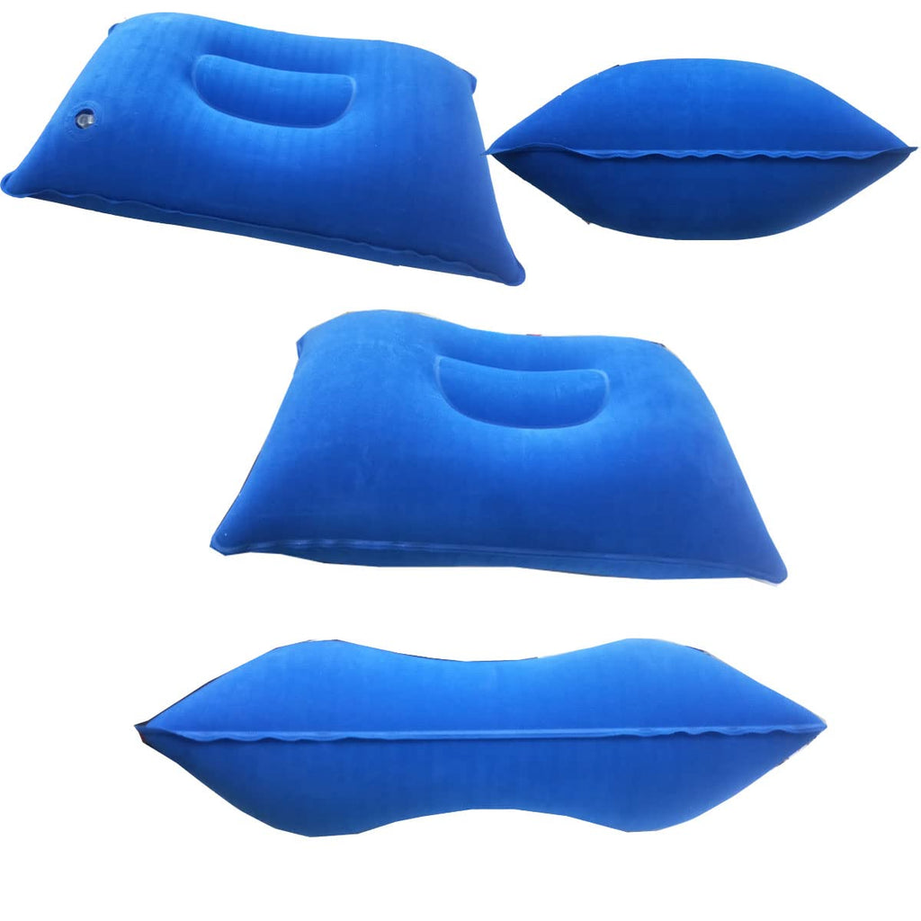 Mxjzw 3 Pack Ultralight Inflatable Pillow Small Squared Flocked Fabric Air Pillow Beach Pillow For Camping,Napping,Desk Rest,Hik