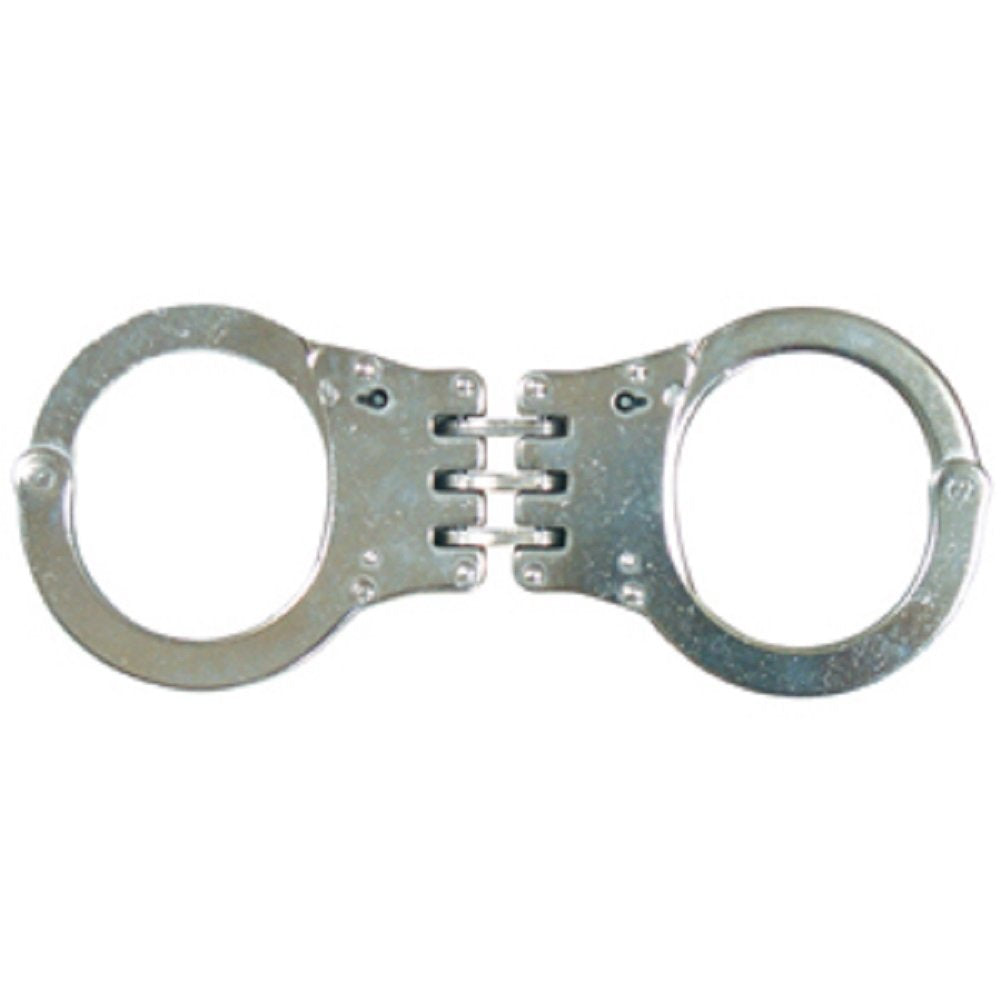 Detective Double-Lock Handcuffs With 3 Hinges - Nickel