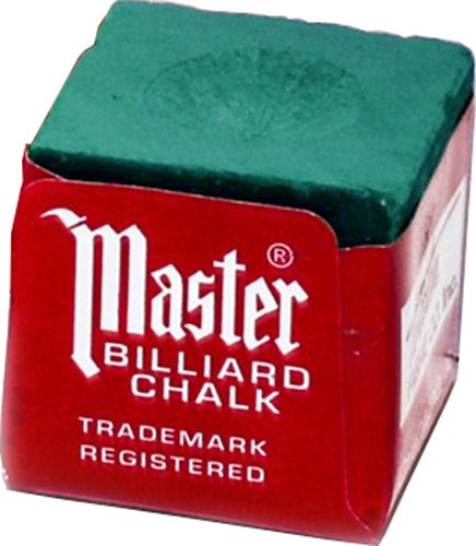 Master Billiard/Pool Cue Chalk Box, 12 Cubes, Spruce