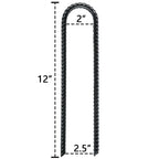 Gtongoko Trampolines Wind Stakes 8 Pack 12 Inch, Heavy Duty U Shaped Rebar Stake Ground Anchors Galvanized Steel Safety Trampoli