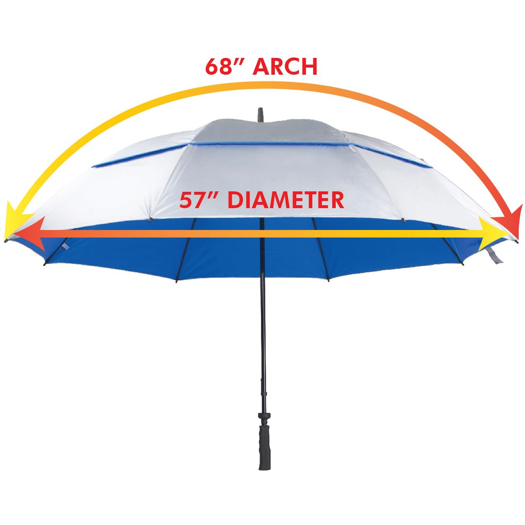 Suntek 68    Golf Umbrella, Windproof & Waterproof Umbrellas With Vented Double Oversize Golf Canopy, Reflective Uv Protection,