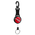 Pecihiko Scuba Retractor, Dive Gear Retractor with 2ft Retractable Tether, Plastic Snap Hook Clip, Split Ring, Quick Release Ext