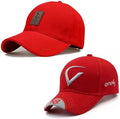 Goodfriends Unisex Baseball Cap Red Free Size Cotton For Sports And Casual Outdoor All Seasons Adjustable Sport Theme