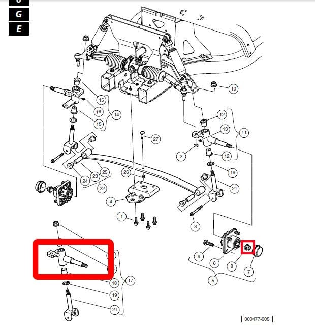 Dr.Acces Left Hand Spindle Club Car Precedent Driver Side Spindle Fits Golf Cart 2004 -Up And 2018-Up Tempo Replace# 102287901/1
