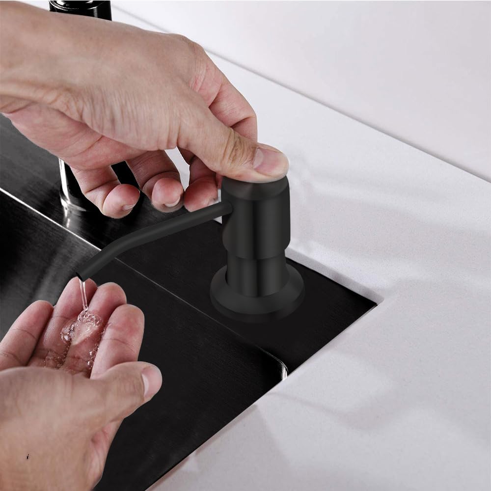 Soap Dispenser For Kitchen Sink, Countertop Soap Dispenser Pump, 47 Silicone Extension Tube Connect To The Soap Bottle Directly,