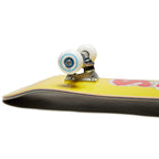 [Ccs] Furry Letters Skateboard Complete Yellow 7.50'' - Maple Wood - Professional Grade - Fully Assembled With Skate Tool And St