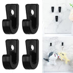 Andys Orchids Kayak J Hooks, 10Pcs Black Nylon Lashing Hook Bungee Cord Hooks For Boat Kayak Canoe Rowing Boats Bungee Cord Port