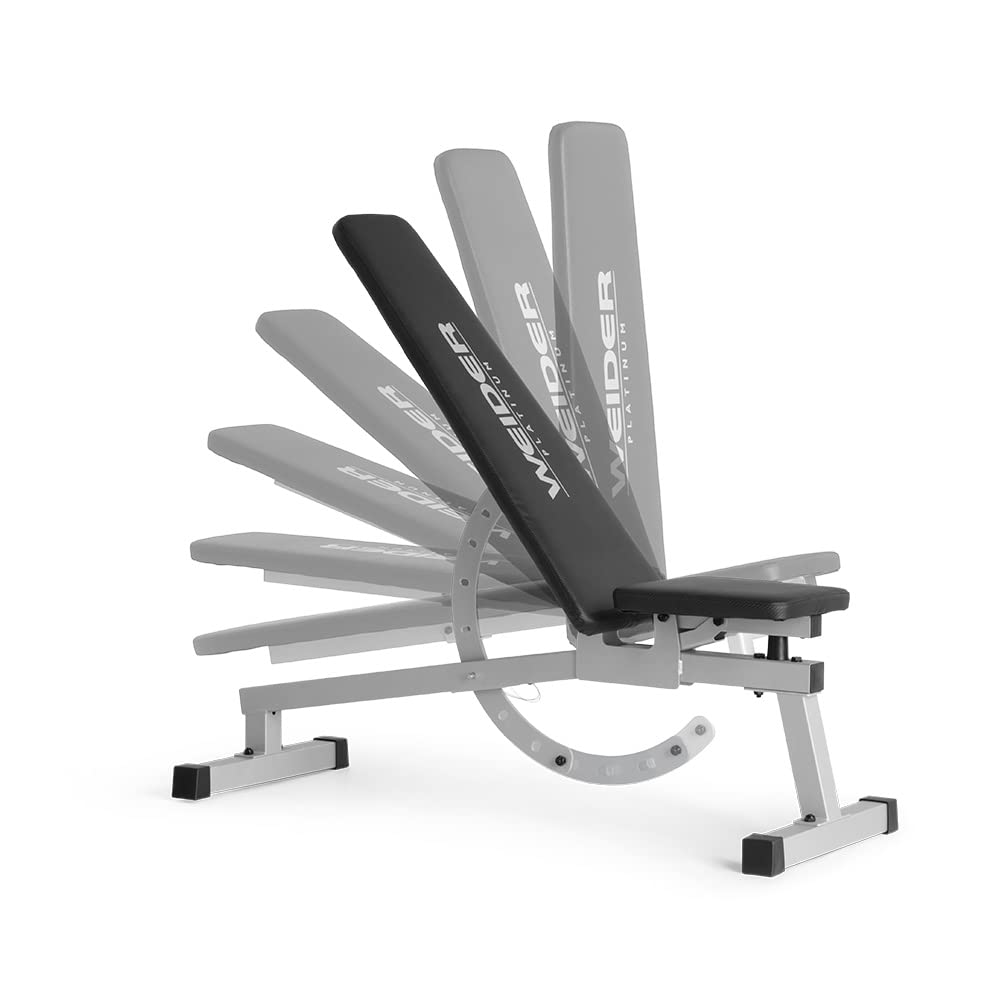 Weider Platinum Adjustable Bench With 16 Position Variations For Dumbbell And Body Weight Exercise