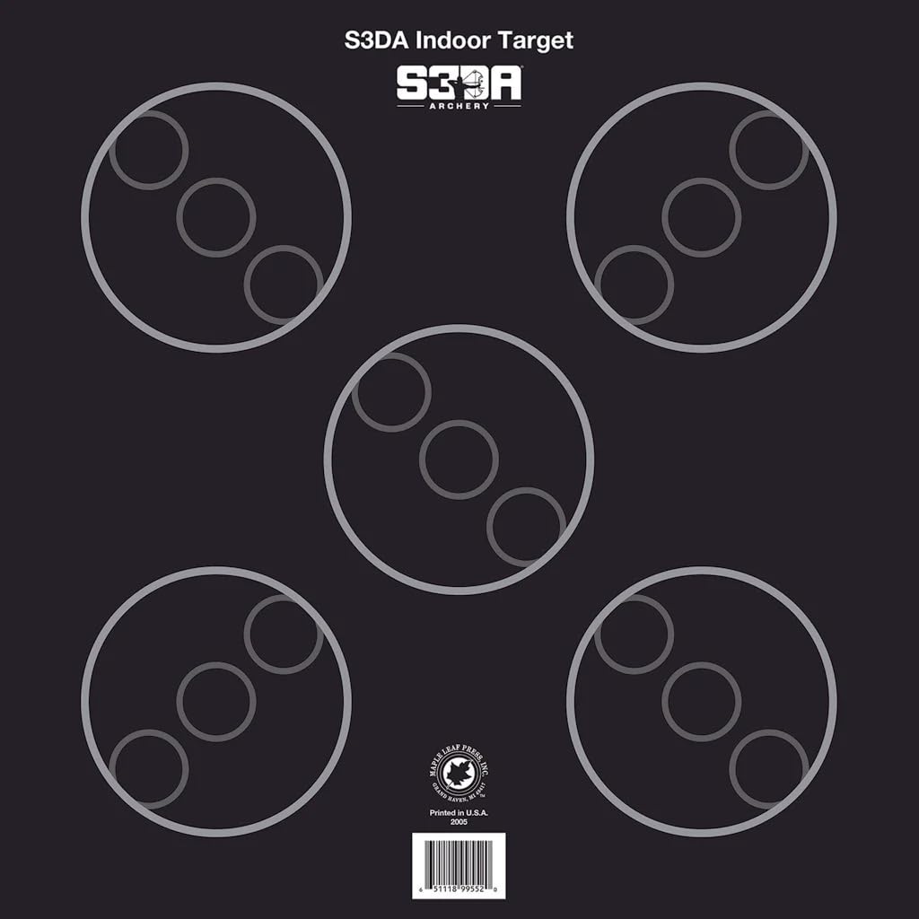 Maple Leaf S3DA 3D Target Face Black ASA 25 pk.