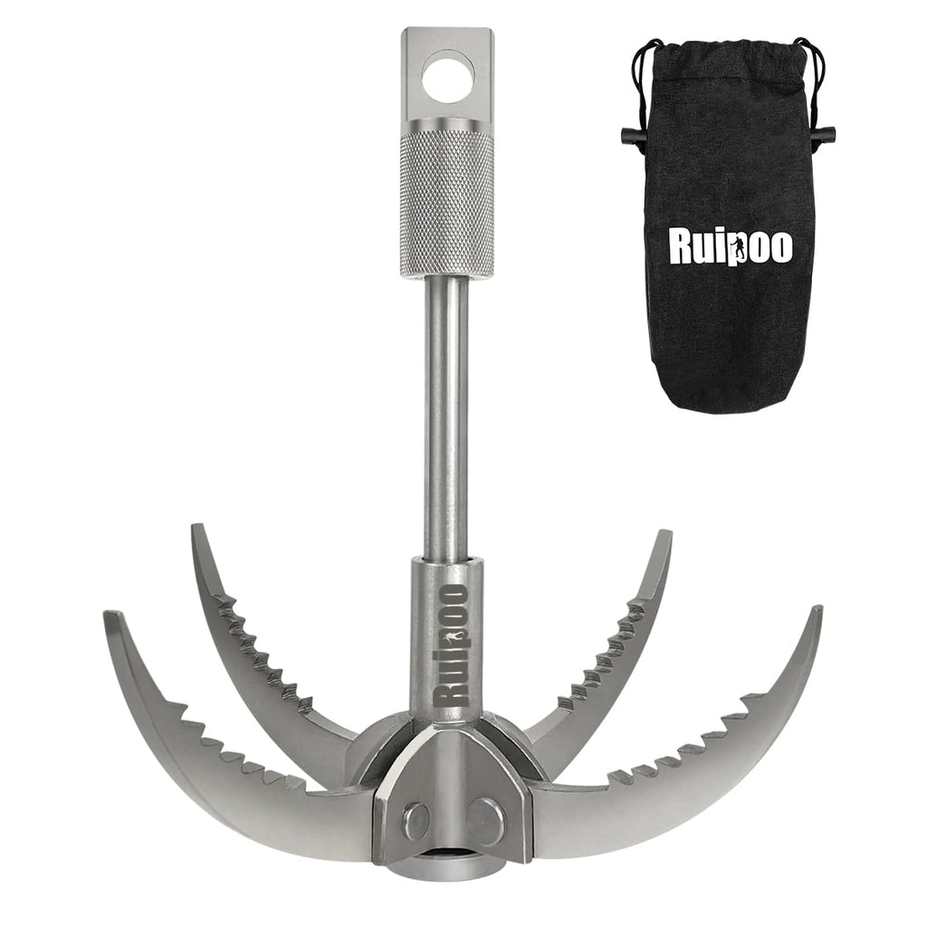 Grappling Hook Folding Survival Claw Multifunctional Stainless Steel Hook For Outdoor Camping Hiking Tree Rock Mountain Climbing
