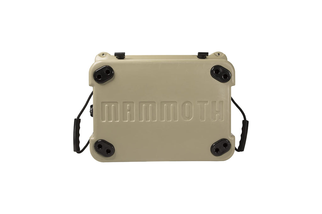 Mammoth Ranger 25 Cooler, Insulated Hard Ice Chest With 25 Quart Capacity, Holds 30 Cans, Great For Boat, Camping, Tan