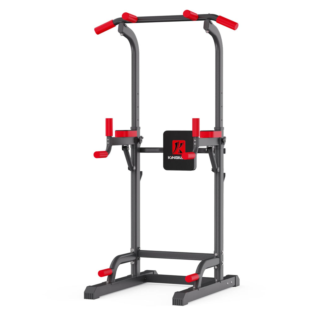 Power Tower Dip Station, Pull Up Bar Station & Multi-Function Gym Equipment For Home Strength Training Adujustable Height Up To