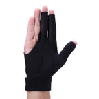 Roaming Quick-Dry Breathable Billiard Pool Gloves, Shooters Carom Snooker Cue Sport Glove Fits On Right Hand (Black-Right Hand,