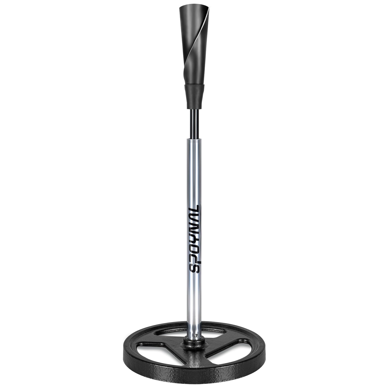 Spoynal Portable Batting Tee, Adjustable Tee For Baseball/Softball - 25'' To 37'' Height, Hand-Rolled Flexible Rubber Top & Easy