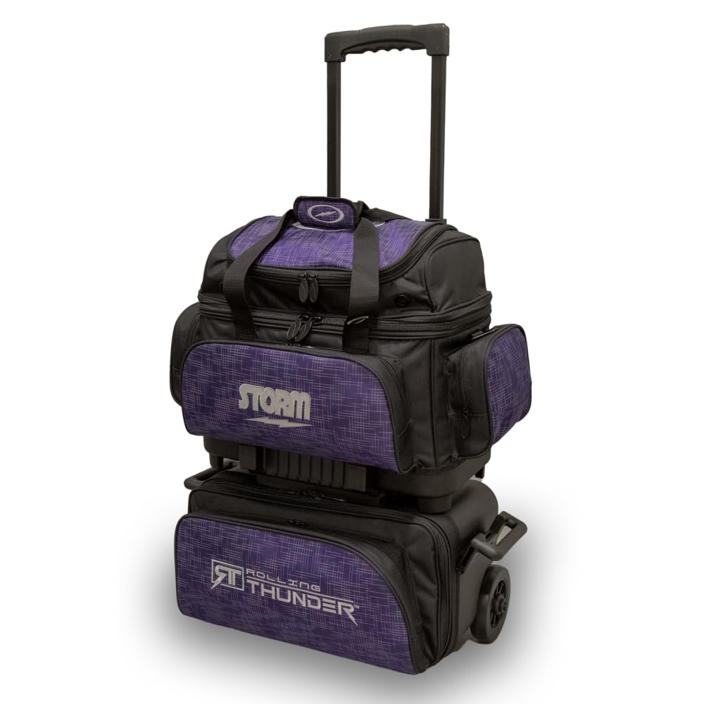 Storm 4 Ball Rolling Thunder Bowling Bag- Abstract Purple/Black