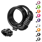 Titanker Bike Cable Lock, Bike Locks Cable 4 Feet Coiled Secure Resettable Combination Bike Lock With Mounting Bracket 1/2 Inch