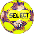 Select Numero 10 Soccer Ball, 8-Ball Pack with Duffle Ball Bag and Hand Pump, Yellow/Orange/Purple NFHS V25, Size 5