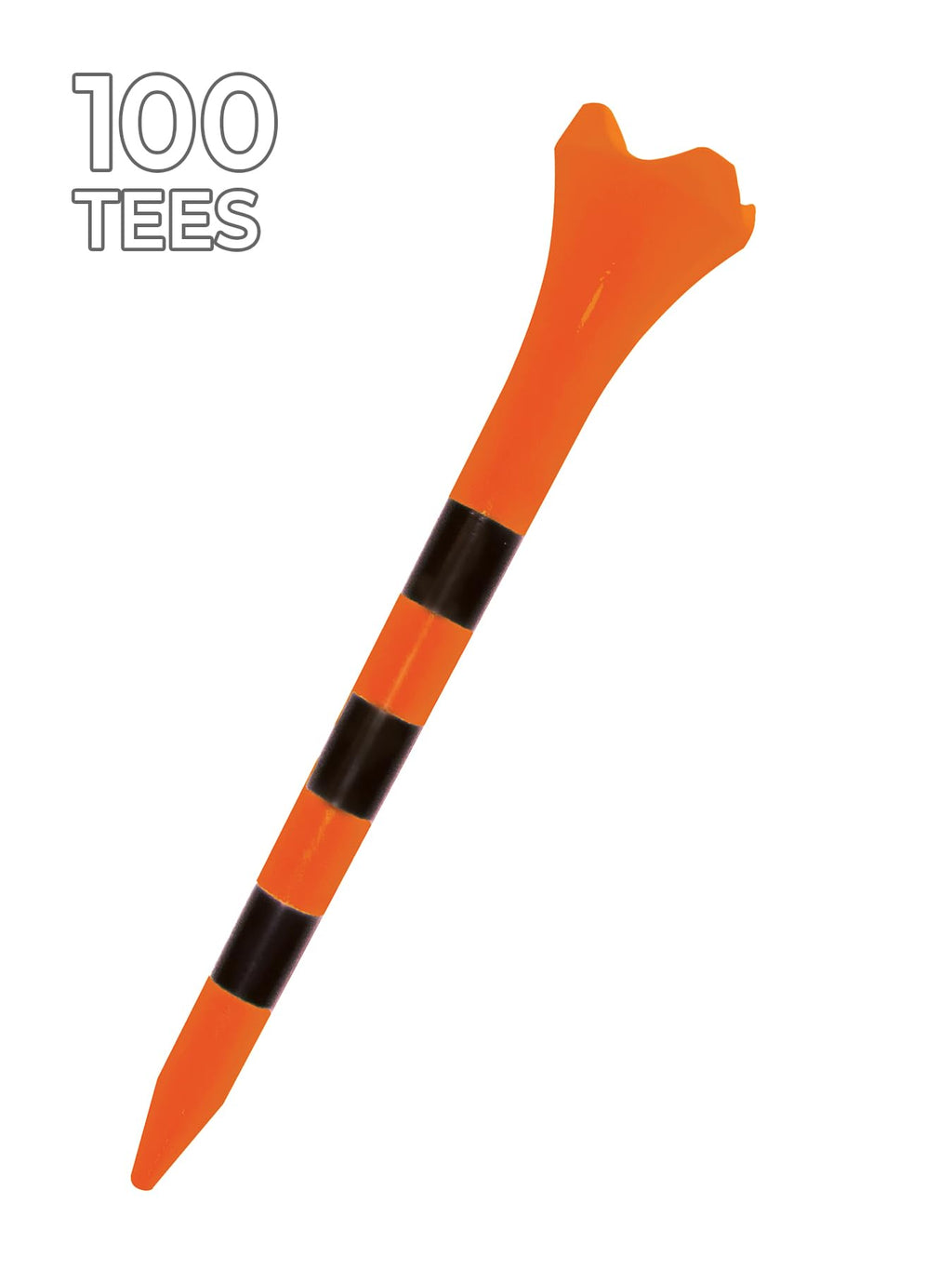 Pride Golf Tee Standard Striped, Citrus Orange