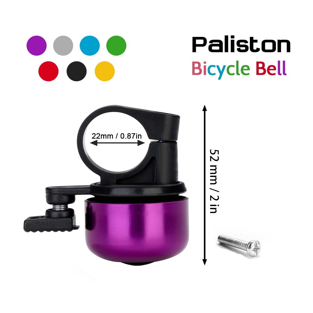Paliston Bike Bell Bicycle Bell Crisp Sound For Adults Kids Boys Girls Purple  Purple